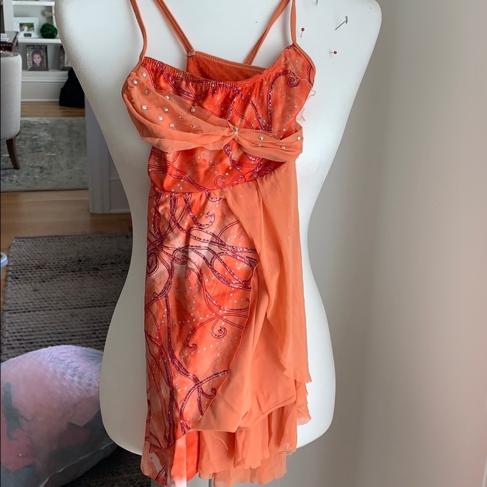 orange dance costume